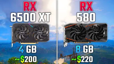 AMD RX 6500 XT vs RX 580 8GB | Test in 8 Games - YouTube