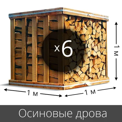 Дрова осиновые колотые (6 кубов) — Дрова в Екатеринбурге