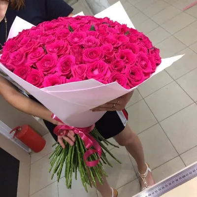 Сердце из 75 роз | Flowers Valley