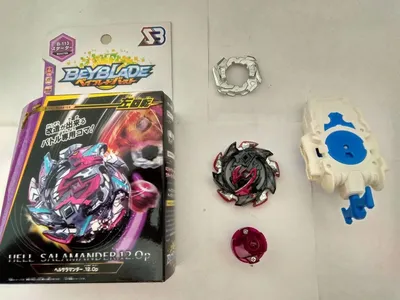 Волчек Beyblade Hell Salamander B-113 (волчок бейблейд Адская Саламандра  В113) + устройство для запуска (MRPL00106BS)