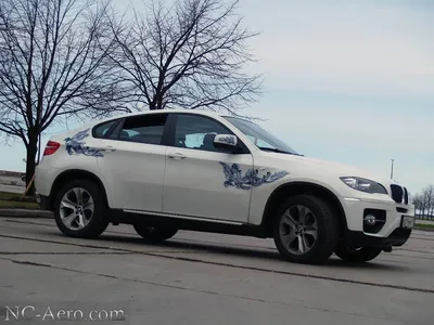 Аэрография на белом BMW X6 – Барельеф