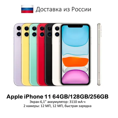 Смартфон Apple iPhone 11 64Gb/128GB/256GB все цвета | AliExpress
