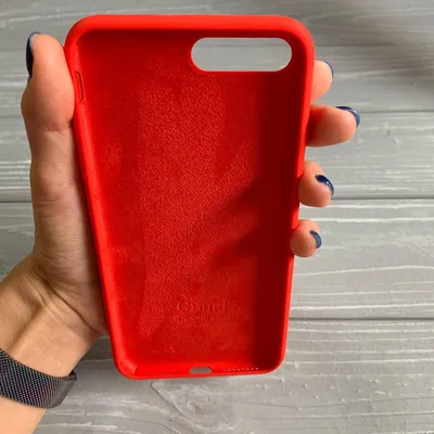 Чехол Silicone Case для Iphone 7 plus + айфон 7 плюс с закритим низом  внутри микрофибра красный (ID#1463317457), цена: 125 ₴, купить на Prom.ua
