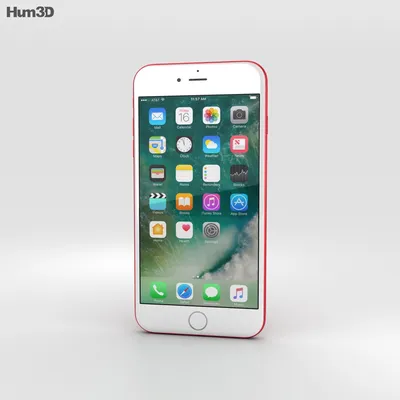 Apple iPhone 7 Plus Red 3D model - Download Electronics on 3DModels.org