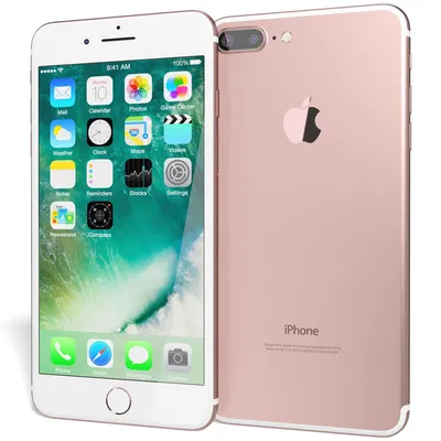 View of iPhone 7 Plus Rose Gold. The iPhone 7 Plus is new smartphone  produced by Apple Computer, Inc Stock Photo - Alamy