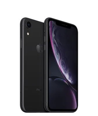 New Apple Iphone Xr Black Front View On White Background Stock Photo -  Download Image Now - iStock