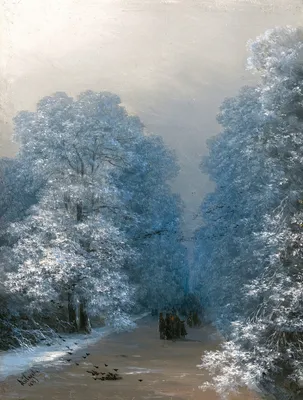 ₴ Купить картину пейзаж известного художника: Зимний пейзаж — художник  Айвазовский Иван