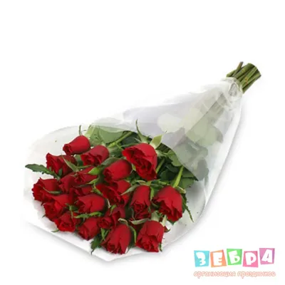 Мини-розы алые в крафтовой упаковке - FlowersNonStop