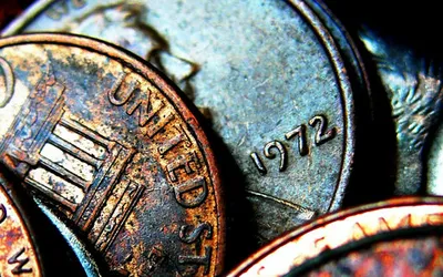 Обои на рабочий стол Монеты, ржавые американские центы / cent (United  states, 1972), обои для рабочего стола, скачать обои, обои бесплатно