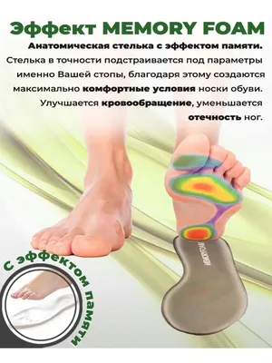 Стельки для обуви анатомические с эффектом памяти VALVI 35927001 купить за  316 ₽ в интернет-магазине Wildberries