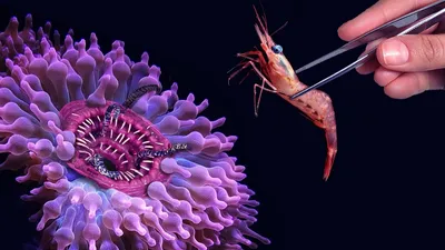 Очаровательная рыба-анемон Красного моря живет в гармонии и в симбиозе