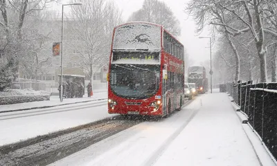 Снег в джубили гарденс в лондоне в сумерках стоковое фото рождественский  зимний снег в англии | Премиум Фото