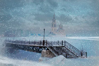 Нежные и волшебные: Анимация снега на фото