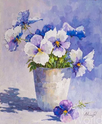 Картина по номерам - Анютины глазки ©kovtun_olga_art (KHO3218)