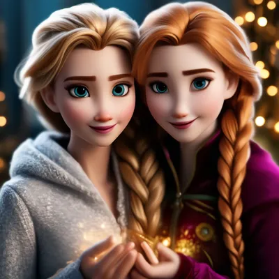 Фото Anna / Анна и Elsa / Эльза из мультфильма Frozen / Холодное сердце, by  THEZENTLION