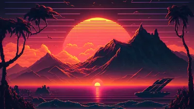 4K WALLPAPER: Aesthetic and Colorful Abstract Mountain Landscape :  r/wallpapers