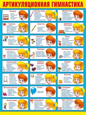 ТМ Мир поздравлений Плакат артикуляционная гимнастика развитие речи
