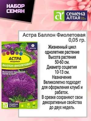 Купить астра леди корал темно-синяя (satimex) по цене 17 руб. в интернет  магазине \"Первые Семена\"