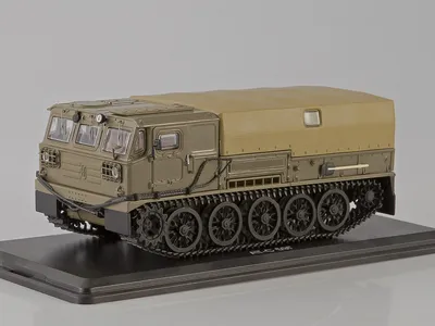 Original 1:43 Die-cast Russian ATS-59 All-terrain Artillery Tractor Model  Scaled USSR Military Vehicle Toy Adult Gift SSM3039