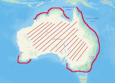Почему в Австралии люди живут только вдоль береговой линии | 51 Меридиан |  Дзен
