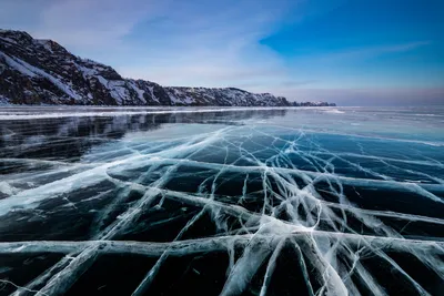 Байкал зимой фото лед