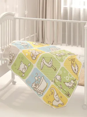 Байковое одеяло детское стандарт 90х112 мелкая клетка - Синий - купить по  цене 530 р. от производителя на сайте fabrikaspartak.ru