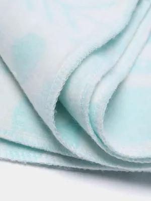 Одеяло детское байковое Клетка синяя - интернет магазин текстиля Эколан