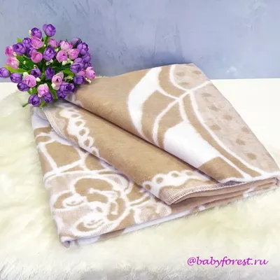 Одеяло байковое для новорожденных \"Звездочки\" купить в магазине Мамаплюс СПб