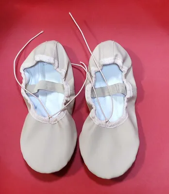 Балетки для танцев из телесной кожи модель 012 Golden Shoe