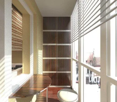 Встроенные шкафы на балкон - заказать в Москве недорого
