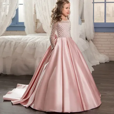 Купить Детские вечерние платья для девочек 3, 12, 14 лет, детское роскошное  пышное бальное платье для дня рождения, 2023, торжественное кружевное платье  на свадьбу и выпускной | Joom