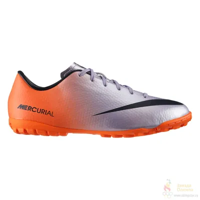 Купить футбольные бампы-шиповки NIKE MERCURIAL VICTORY IV TF (555634-508) в  интернет-магазине \"Звезда Олимпа\". Детские футбольные многошиповки NIKE  MERCURIAL VICTORY IV TF - заказать с доставкой по РФ.