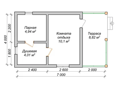 254C Проект бани с верандой, в классическом стиле: цена | Купить готовый  проект с фото и планировкой