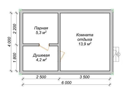 Баня с дровяником под ключ - проект бани из бруса с сараем, цена