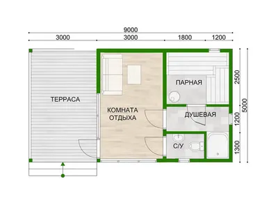 Баня 5,5 на 9,0 \"Бурга\" готовый проект, недорого под ключ в Москве и  Области | - ООО \"АСК\"