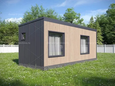 Каркасная баня в 1 этаж с крыльцом и комнатой отдыха «Лагно»