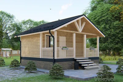 Готовая каркасная баня 2,3 x 3 под ключ, цена от 326 262 руб., фото проекта