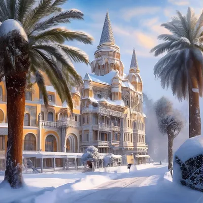 Красивое видео: Курорт Батуми занесло снегом | Новости Беларуси |  euroradio.fm