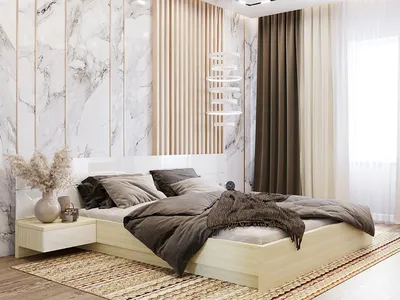 Спальня - rmb/168. Белая глянцевая спальня со стеганой кожаной отделкой от  фабрики Rossetto Armobil