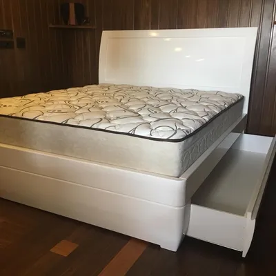 Кровать Сагара с подъёмным механизмом белая глянцевая купить в Москве по  цене от 62815 руб.
