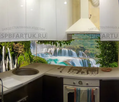 Фартук для кухни из стекла с рисунком Текстура купить в МАКО декор
