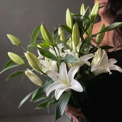 Брошь цветок \"Белая лилия\" - купить в Golden Blues по цене 85000 руб