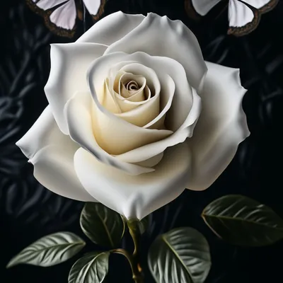Белая роза на черном фоне стоковое изображение. изображение насчитывающей  съемка - 174235761