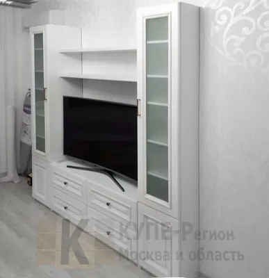 Модульная стенка в гостиную белая Нью ширина 2500 мм от производителя  купить недорого | Нужна Мебель