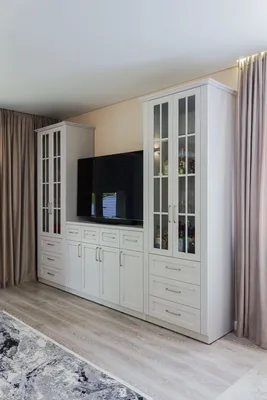 Белая стенка в гостиную в классическом стиле от ПЛИТ-МАР