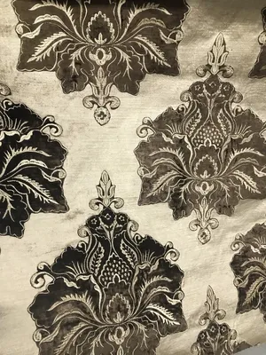 NEW! Duchess Dahlia Novelty Belgium Imported 100% Linen Embroidered  Medallion Fabric Gold | www.fancystylesfabric.com