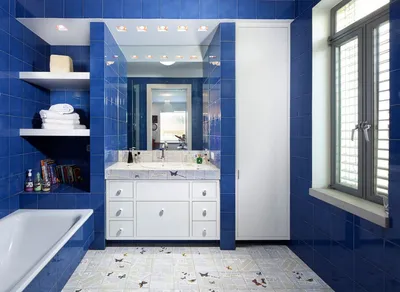 Синяя и голубая ванная комната ее дизайн и фото - 100% идеи сочетания