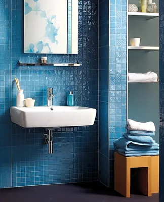 Ванная комната дизайн белый пол синие стены (48 фото) - красивые картинки и  HD фото
