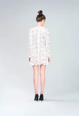 ᐈ Короткое ажурное платье Zimmemann High Tide, белое buy | NosiEto
