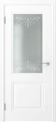 Межкомнатная дверь FK010 (экошпон белый / матовое стекло) — 18261 руб | 0734
